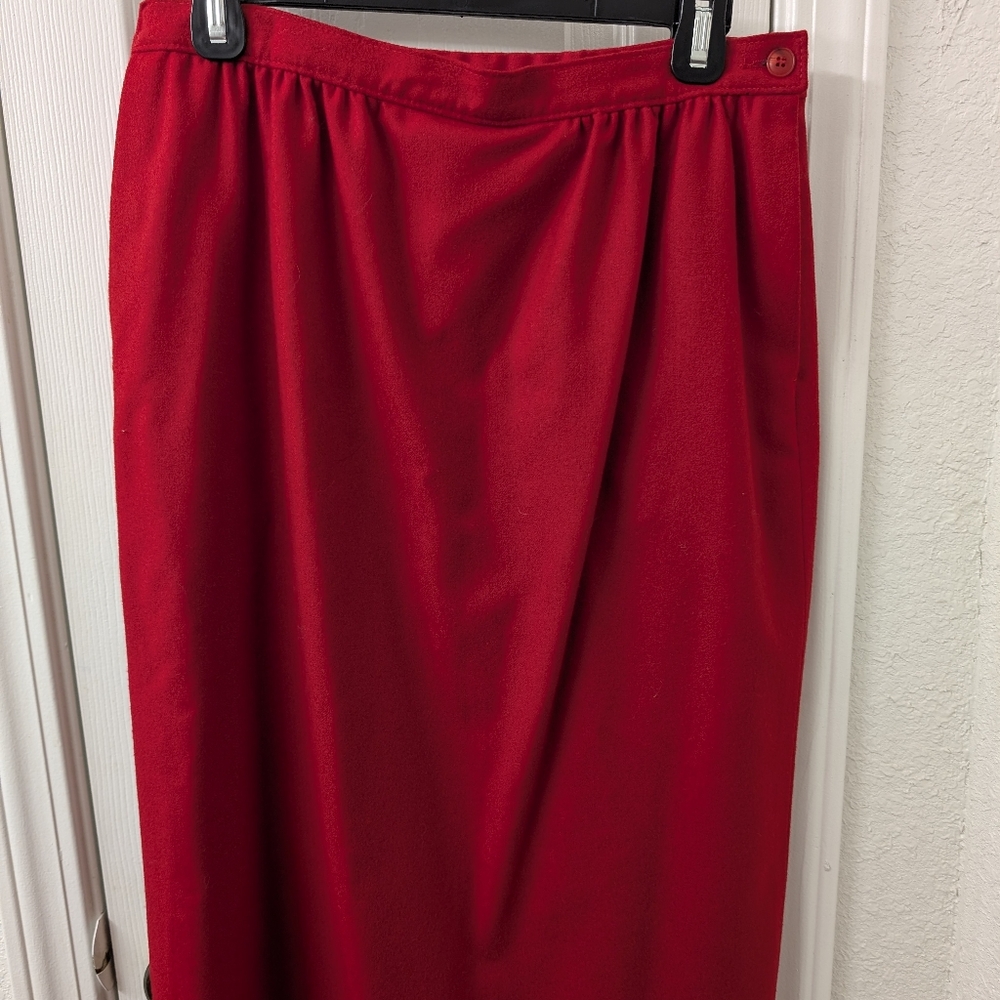 Pendleton Holiday Red Pencil Skirt